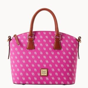 Dooney & Bourke Pink Logo Gretta Domed Satchel
